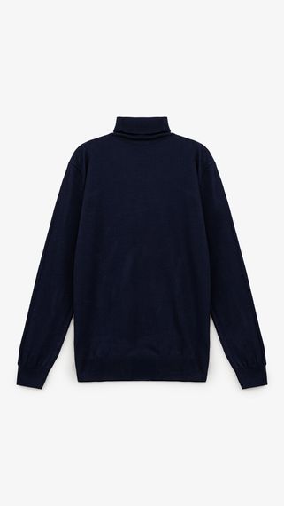 Гольф однотонний чоловічий Demos PB002 L Темно-синій shop (2000999279966) | Зображення 3