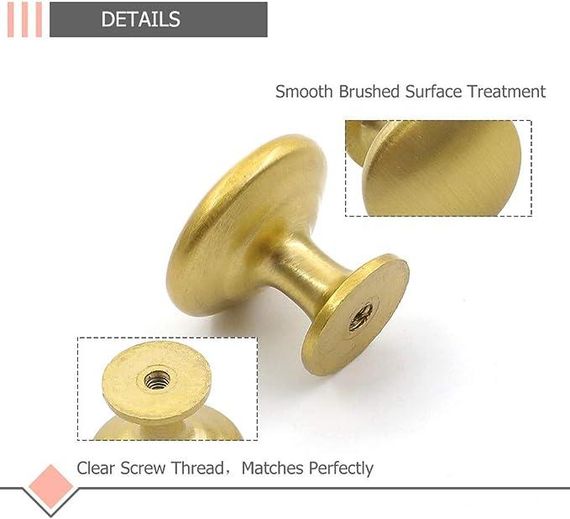 Ручки дверні для кухонної шафи Матові латунні ручки для шафи для ванної кімнати | Зображення 5