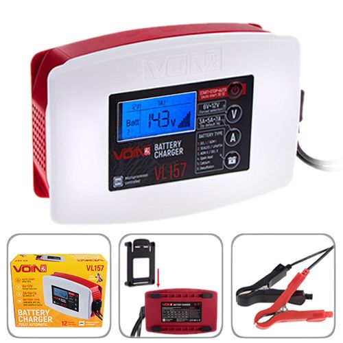 Зарядний пристрій VOIN VL-157 6&12V/3-5-7A/3-120AHR/LCD/Iмпульсний | Зображення 4