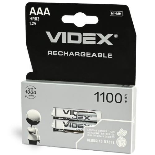Акумулятор AAA/HR03 1,2V 1100mAh (бл-2шт) Videx