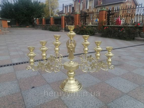 Семисвічник напрестольний на одній ніжці з ангелом | Зображення 2