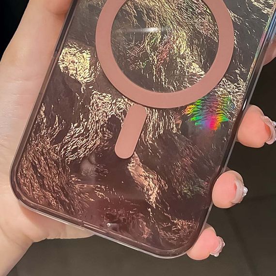 Чехол TPU Shiny Mountain (MagFit) для Apple iPhone 16 (6.1") Chocolate | Зображення 1