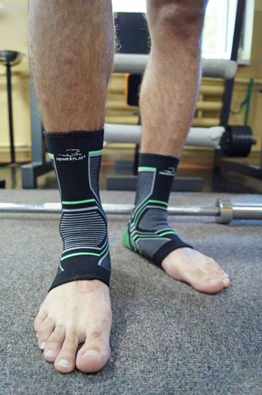 Бандажі на гомілкостоп PowerPlay 4100 Чорні (пара) L/XL | Зображення 7