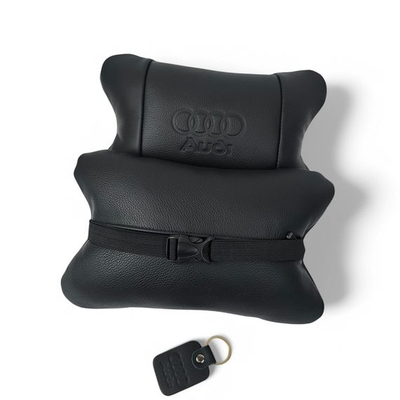 Подарок водителю Audi Ауди, Оригинальный подарок автомобилисту, Подушка для поддержки головы в машине EI-41 | Зображення 3
