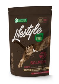 Корм Nature's Protection Lifestyle Grain Free Salmon Senior Cat сухой с лососем для пожилых котов 0.4 кг