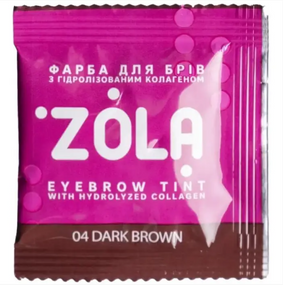 ZOLA Краска для бровей с коллагеном Eyebrow Tint With Collagen 5 ml 04 Dark Brown