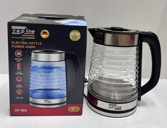 Скляний електрочайник із підсвічуванням 2.2Л 2200 Вт (43274-ZP-989_414) | Зображення 4