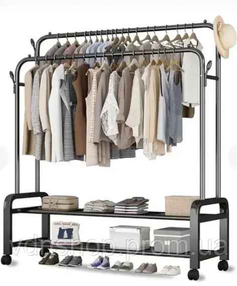 Стойка-вешалка для одежды и обуви двойная Multipurpose Hanger | Зображення 4