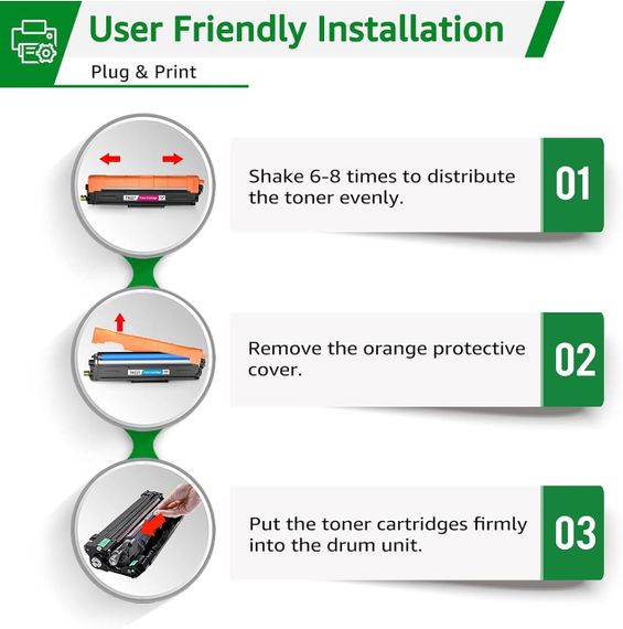 Тонер картридж TN227 TN223, Тонер картридж, комплект 4 шт., для Brother TN-227 TN227BK TN223 TN-223 | Зображення 2