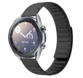 Силиконовый магнитный ремешок Primolux Magnet для часов Samsung Galaxy Watch 3 41mm SM-R850 - Black