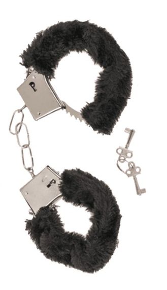 Наручники Plush Handcuffs With Keys Black | Зображення 1