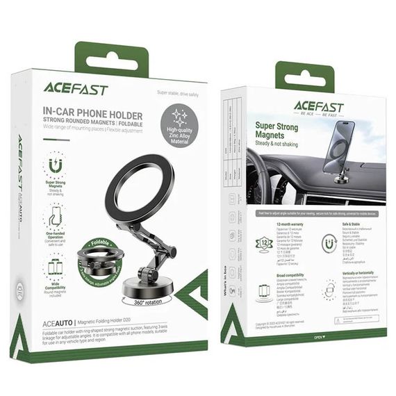 Автодержатель Acefast D20 magnetic Metal gray | Зображення 2