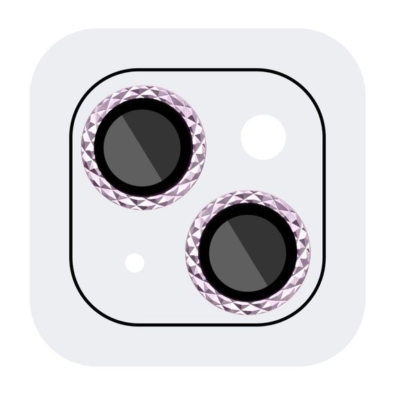 Захисне скло Metal Shine на камеру (у упак.) для Apple iPhone 14 (6.1") / 14 Plus (6.7") Золотий / Gold Рожевий / Pink