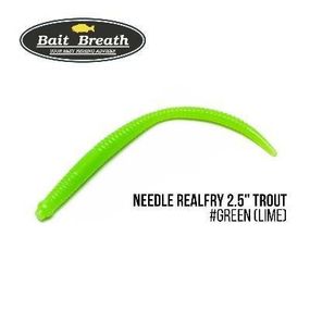 Силіконова приманка, Їстівний силікон Bait Breath Needle RealFry 2,5" Trout (12шт.) (Green (Lime))