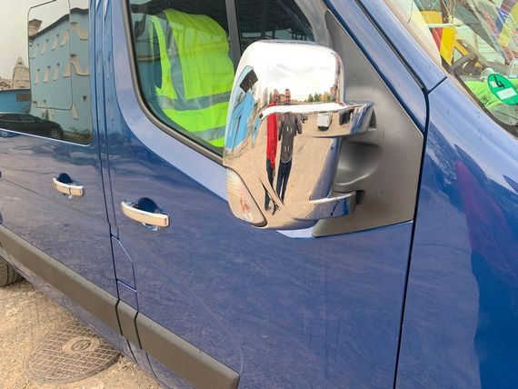 Накладки на ручки (4 шт) 1 отвір, Carmos - Турецька сталь для Nissan NV400 2010-2024 рр | Зображення 4