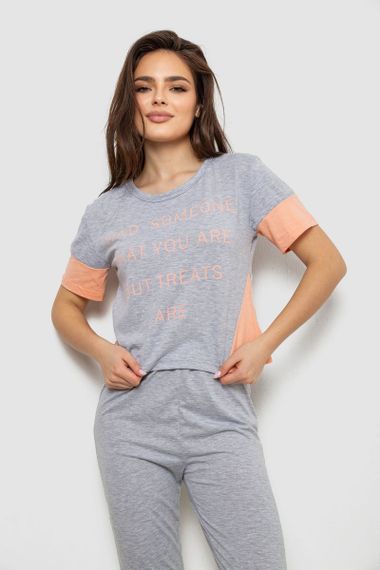 Піжама жіноча, колір сірий, 243R1488-016 | Зображення 1
