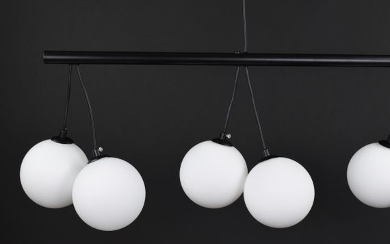 Люстра підвісна на 8 лампочок 27515 Чорний 35-160х23х105 см. | Зображення 9