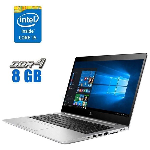 Ультрабук HP EliteBook 840 G6 / 14" (1920x1080) IPS / Intel Core i5-8250U (4 (8) ядра по 1.6 - 3.4 GHz) / 8 GB DDR4 / 240 GB SSD / Intel UHD Graphics 620 / WebCam б/у