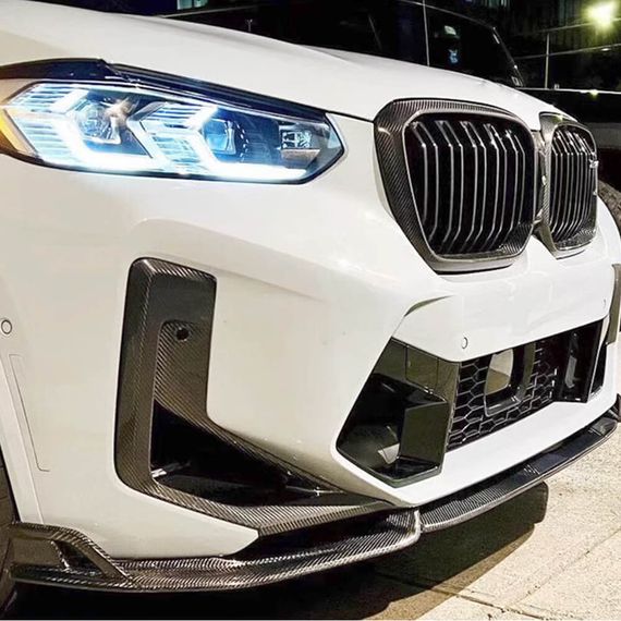 Накладка на передній бампер Lip (для F97 2022-2024, Карбон) для BMW X3 G01 2018- рр