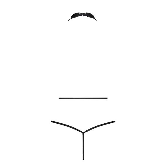 Боді-халтер з екошкіри Passion JANNIES BODY XXL/XXXL black | Зображення 3