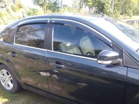 Ветровики с хромом SD/HB (4 шт, Niken) для Ford Focus II 2005-2008 гг