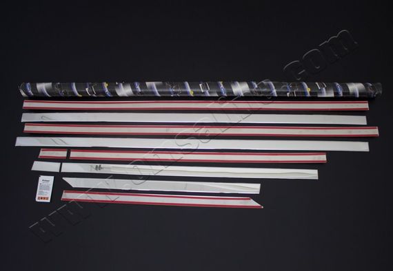 Нижние молдинги стекла (к-т, нерж) Длинная база для Citroen Jumper 2007↗ и 2014↗ гг.