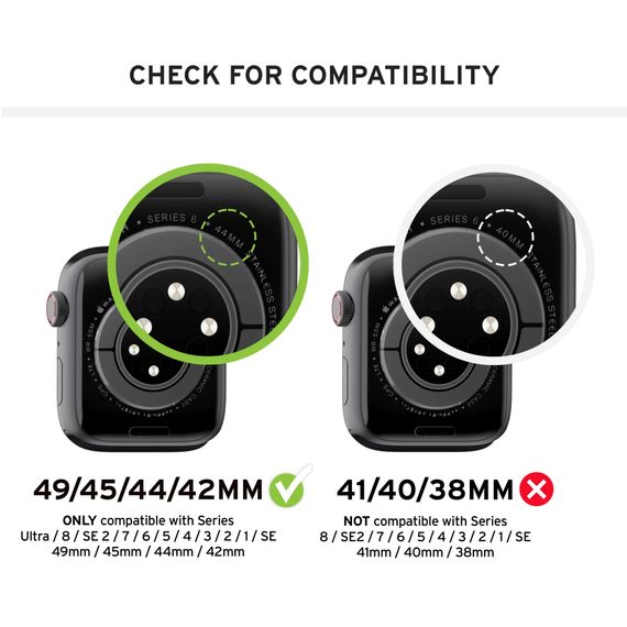 UAG Ремінець [U] для Apple Watch 45/44/42mm DOT, Grey (194005313030) | Зображення 1