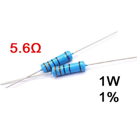 Резистор постійний 1W 5,6Ом ( 5,6Ω ) 1% металооксидний | Зображення 1