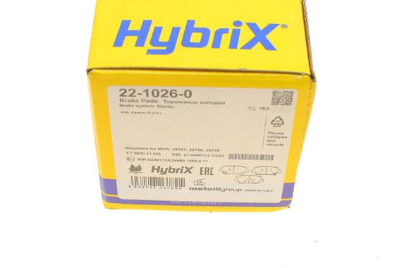 Колодки гальмівні передні Hyundai Santa Fe 10- Creta 16- Grandeur 11- Kia Sorento 09- Carens 13- 22-1026-0 | Зображення 8