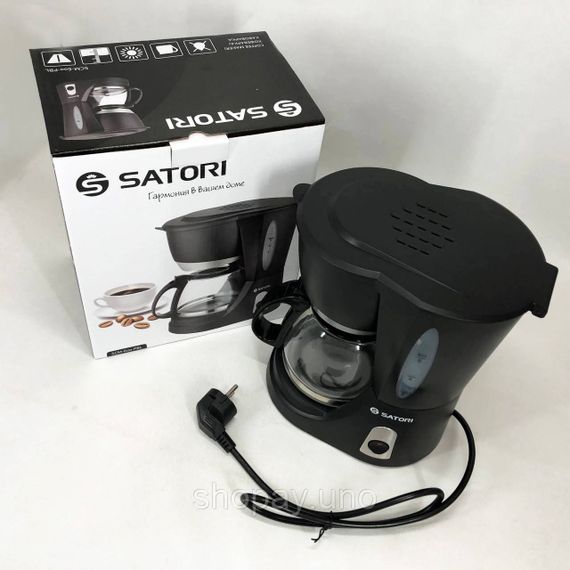 Електрокавоварка крапельного типу Satori SCM-600-PBL 650 Вт, Крапельна кавоварка з автовідключенням XP-13 | Зображення 2