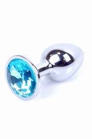 Анальна пробка Exclusivity Jewellery Silver Plug Блакитний 2,7 см