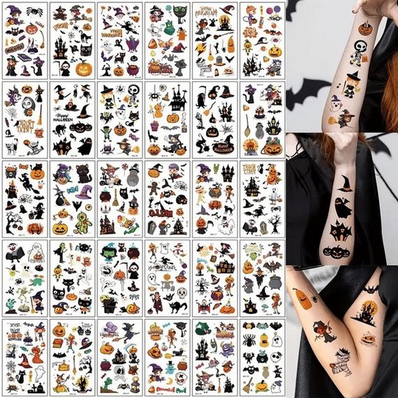 Набор детских временных татуировок "Хэллоуин" kids-tatto-halloween-set-30