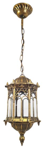 Ліхтар вуличний підвісний 26085 Золото 35х14х19 см. | Зображення 2
