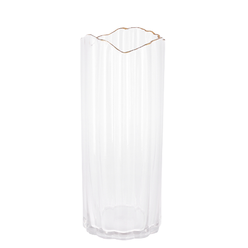 Ваза Гетсбі 30см прозорий/золото БОНА ДИ