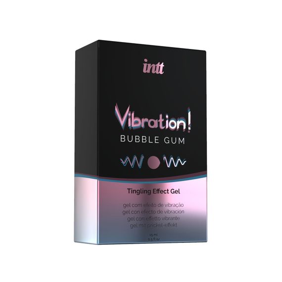 Рідкий вібратор Intt Vibration Bubble Gum (15 мл), густий гель, дуже смачний, діє до 30 хвилин | Зображення 2