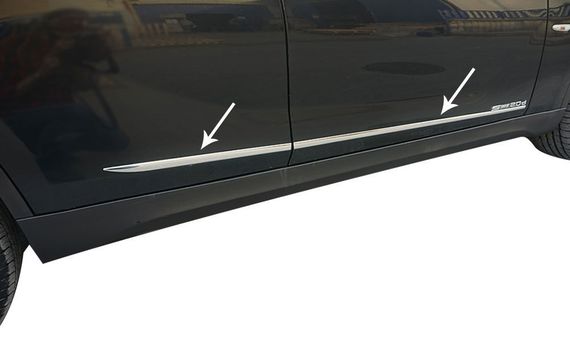 Молдинг дверной (4 шт, нерж) для Fiat Punto Grande/EVO 2006-2018 гг