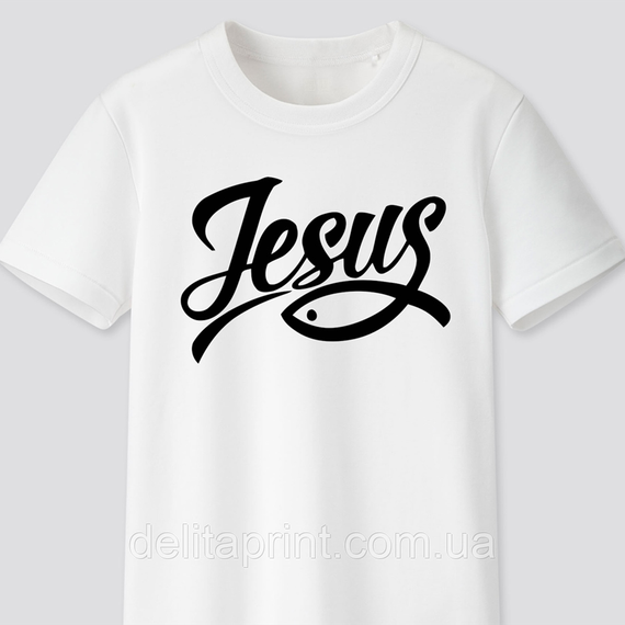 Футболка з християнським принтом Jesus, Ісус. FH-1