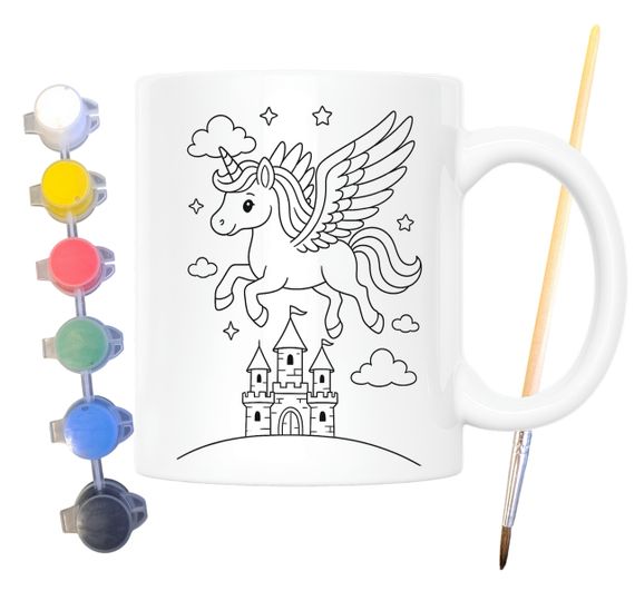 Набір для творчості кружка розмальовка Єдиноріг 330 мл біла (КР0134)
