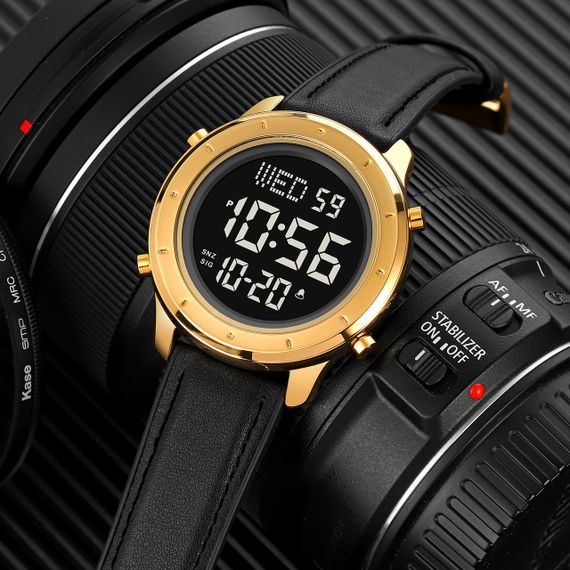 Skmei 1864LGDBK Gold-Black Leather | Зображення 2
