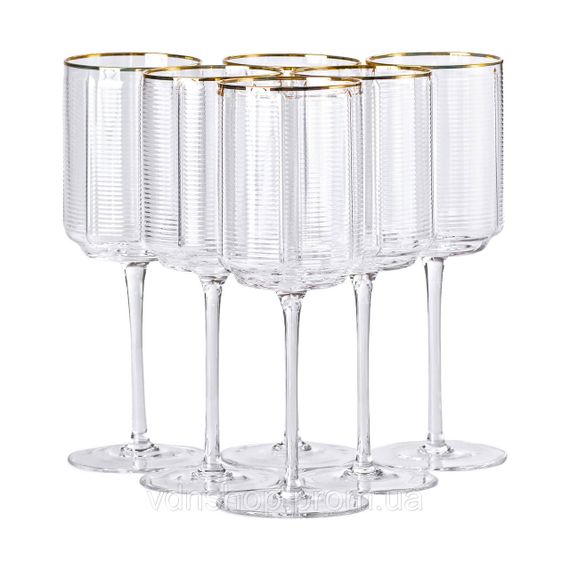 Набір з 6 високих келихів з тонкою ніжкою, 450 мл, для вина HP-16-13