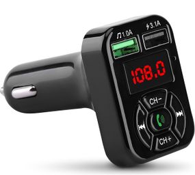 FM-трансмиттер HAVIT HV-FM807BT Bluetooth 5.0, Hands Free, MicroSD, USB 3.1А , AUX