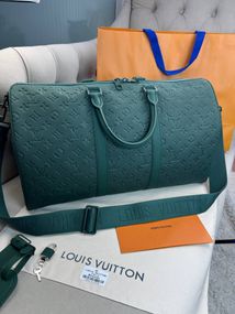 Дорожня сумка Louis Vuitton Keepall Borneo Green зелена 50cm  c876