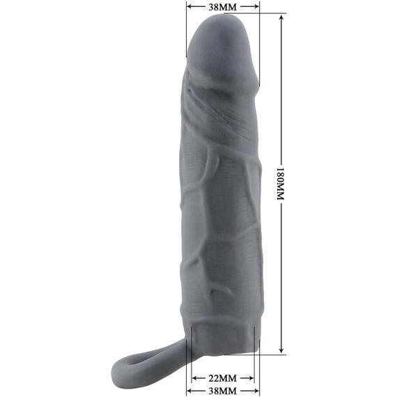 Насадка на пенис PRETTY LOVE Realistic Penis Sleeve, TPR sexstyle | Зображення 2