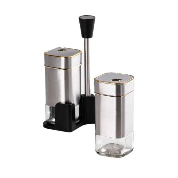 Набор для специй на подставке 2 баночки для соли и перца по 120 мл HP531T1005J | Зображення 2
