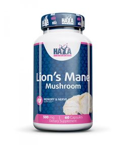 Львиная грива Haya Labs Lion's Mane Mushroom 500mg 60 caps