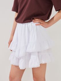 Спідниця однотонна жіноча LAWA WTC02494 M Білий shop (2000999612091)