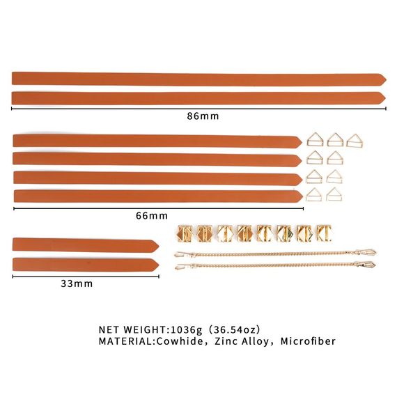 Набір із 8 ременів для зв'язування LOCKINK 8-Bondage-Straps Restraint Set - Brown | Зображення 8