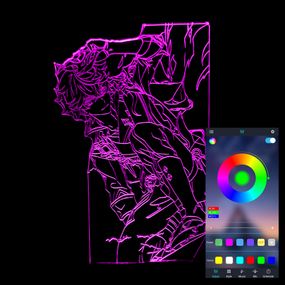 Акриловий світильник-нічник керування з телефона Чайльд Тарталья 2 tty-n001310