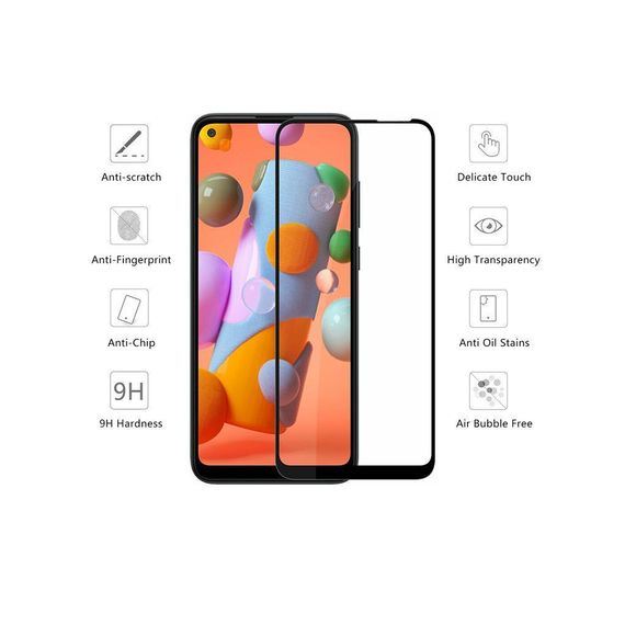 Скло захисне Drobak Samsung A11 (Black) (121276) (121276) | Зображення 1