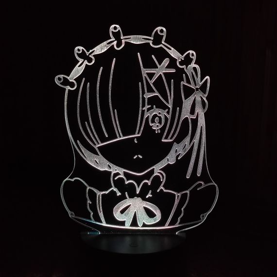 Акриловий світильник-нічник Рем (Rem) білий tty-n000540